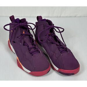NIKE AIR JORDAN TRUE FLIGHT Girls 7Y Purple Orange Grape Sneakers 342774-517‎